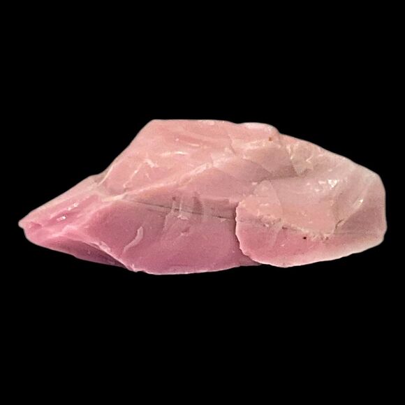 Pink Swirl Art Glass Cullet Glowing Manganese Slag Glass #5GL46 - Picture 2 of 7